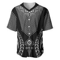 2025 Rugby Championship New Zealand Custom Baseball Jersey Poutama Motifs LT7 Black - Polynesian Pride