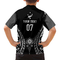 2025 Rugby Championship New Zealand Custom Family Matching Long Sleeve Bodycon Dress and Hawaiian Shirt Poutama Motifs LT7 - Polynesian Pride