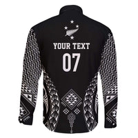2025 Rugby Championship New Zealand Custom Family Matching Off The Shoulder Long Sleeve Dress and Hawaiian Shirt Poutama Motifs - Polynesian Pride