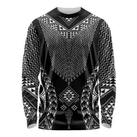 2025 Rugby Championship New Zealand Custom Long Sleeve Shirt Poutama Motifs - Polynesian Pride