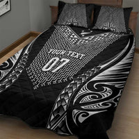 2025 Rugby Championship New Zealand Custom Quilt Bed Set Poutama Motifs LT7 - Polynesian Pride