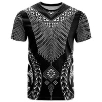 2025 Rugby Championship New Zealand Custom T Shirt Poutama Motifs LT7 Black - Polynesian Pride