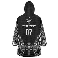 2025 Rugby Championship New Zealand Custom Wearable Blanket Hoodie Poutama Motifs - Polynesian Pride