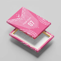 2025 Rugby Championship New Zealand Custom Canvas Wall Art Poutama Motifs - Pink Out - Polynesian Pride