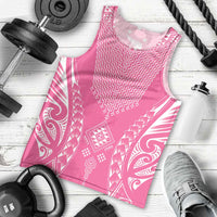 2025 Rugby Championship New Zealand Custom Men Tank Top Poutama Motifs - Pink Out - Polynesian Pride