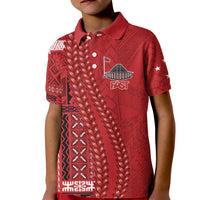 Samoa FAST Siapo Kid Polo Shirt Tatau-Ulafala Vines - Polynesian Pride