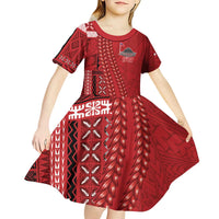 Samoa FAST Siapo Kid Short Sleeve Dress Tatau-Ulafala Vines - Polynesian Pride