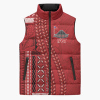 Samoa FAST Siapo Sleeveless Puffer Jacket Tatau-Ulafala Vines - Polynesian Pride