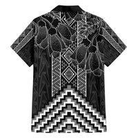 Aotearoa Taniko Pattern Hawaiian Shirt Poutama Mix Kowhai Flowers
