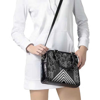 Aotearoa Taniko Pattern Shoulder Handbag Poutama Mix Kowhai Flowers LT7 - Polynesian Pride