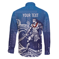 Samoa Manuia le Aso Tuto'atasi Siapo Motif Family Matching Long Sleeve Bodycon Dress and Hawaiian Shirt Warrior with Nifo Oti