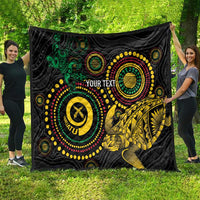 Vanuatu Personalized Aboriginal Arts Quilt Turtle and Iguana Special - Polynesian Pride