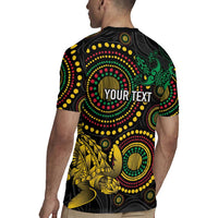 Vanuatu Personalized Aboriginal Arts Rugby Jersey Turtle and Iguana Special - Polynesian Pride