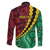 Vanuatu Personalized Tribal Family Matching Mermaid Dress and Hawaiian Shirt Aboriginal Inspired Mix Style - Polynesian Pride