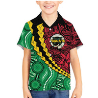 Vanuatu Personalized Tribal Family Matching Mermaid Dress and Hawaiian Shirt Aboriginal Inspired Mix Style - Polynesian Pride