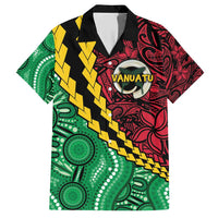 Vanuatu Personalized Tribal Family Matching Short Sleeve Bodycon Dress and Hawaiian Shirt Aboriginal Inspired Mix Style - Polynesian Pride
