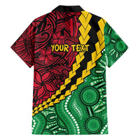 Vanuatu Personalized Tribal Family Matching Short Sleeve Bodycon Dress and Hawaiian Shirt Aboriginal Inspired Mix Style - Polynesian Pride