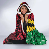 Vanuatu Personalized Tribal Hooded Blanket Aboriginal Inspired Mix Style - Polynesian Pride