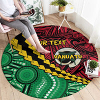 Vanuatu Personalized Tribal Round Carpet Aboriginal Inspired Mix Style - Polynesian Pride