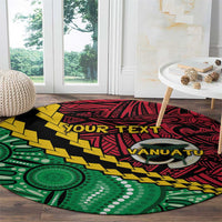Vanuatu Personalized Tribal Round Carpet Aboriginal Inspired Mix Style - Polynesian Pride