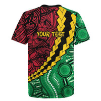 Vanuatu Personalized Tribal Rugby Jersey Aboriginal Inspired Mix Style - Polynesian Pride
