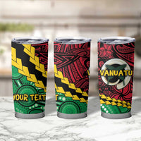 Vanuatu Personalized Tribal Tumbler Cup Aboriginal Inspired Mix Style - Polynesian Pride
