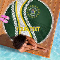 Cook Islands Rugby Personalized Avaiki Beach Blanket GO Kuki