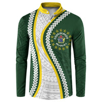 Cook Islands Rugby Personalized Avaiki Button Sweatshirt GO Kuki