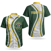 Cook Islands Rugby Personalized Avaiki Couples Matching Off Shoulder Maxi Dress and Hawaiian Shirt GO Kuki