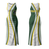 Cook Islands Rugby Personalized Avaiki Couples Matching Tank Maxi Dress and Long Sleeve Button Shirt GO Kuki