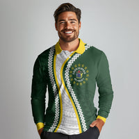 Cook Islands Rugby Personalized Avaiki Long Sleeve Polo Shirt GO Kuki