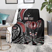 New Zealand Darts Personalized Hei Manaia Blanket Classic Kowhaiwhai