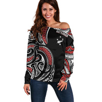 New Zealand Darts Personalized Hei Manaia Off Shoulder Sweater Classic Kowhaiwhai