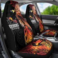 Papua New Guinea Car Seat Cover Grunge Style 49th Independence Anni