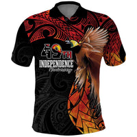 Papua New Guinea Personalised Polo Shirt Grunge Style 49th Independence Anni