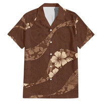 Aloha Hawaii Floral Tapa Family Matching Mermaid Dress and Hawaiian Shirt Patchwork Mocha - Polynesian Pride