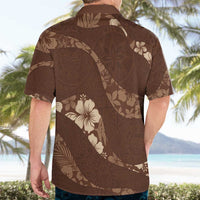 Aloha Hawaii Floral Tapa Hawaiian Shirt Patchwork Mocha LT7 - Polynesian Pride