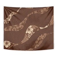 Aloha Hawaii Floral Tapa Tapestry Patchwork Mocha - Polynesian Pride
