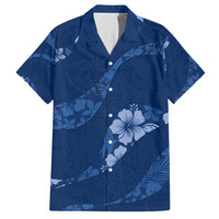 Aloha Hawaii Floral Tapa Hawaiian Shirt Patchwork Navy LT7 Navy - Polynesian Pride