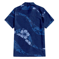 Aloha Hawaii Floral Tapa Hawaiian Shirt Patchwork Navy LT7 - Polynesian Pride