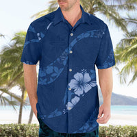 Aloha Hawaii Floral Tapa Hawaiian Shirt Patchwork Navy LT7 - Polynesian Pride