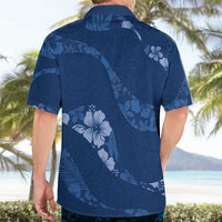 Aloha Hawaii Floral Tapa Hawaiian Shirt Patchwork Navy LT7 - Polynesian Pride