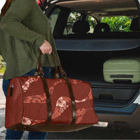 Aloha Hawaii Floral Tapa Travel Bag Patchwork Crimson - Polynesian Pride