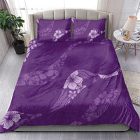 Aloha Hawaii Floral Tapa Bedding Set Patchwork Violet - Polynesian Pride