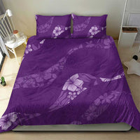 Aloha Hawaii Floral Tapa Bedding Set Patchwork Violet - Polynesian Pride