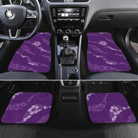 Aloha Hawaii Floral Tapa Car Mats Patchwork Violet - Polynesian Pride