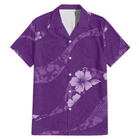 Aloha Hawaii Floral Tapa Family Matching Mermaid Dress and Hawaiian Shirt Patchwork Violet - Polynesian Pride