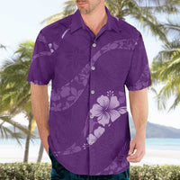 Aloha Hawaii Floral Tapa Hawaiian Shirt Patchwork Violet LT7 - Polynesian Pride