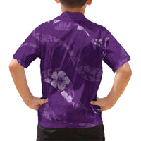 Aloha Hawaii Floral Tapa Hawaiian Shirt Patchwork Violet LT7 - Polynesian Pride