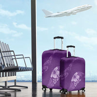 Aloha Hawaii Floral Tapa Luggage Cover Patchwork Violet - Polynesian Pride